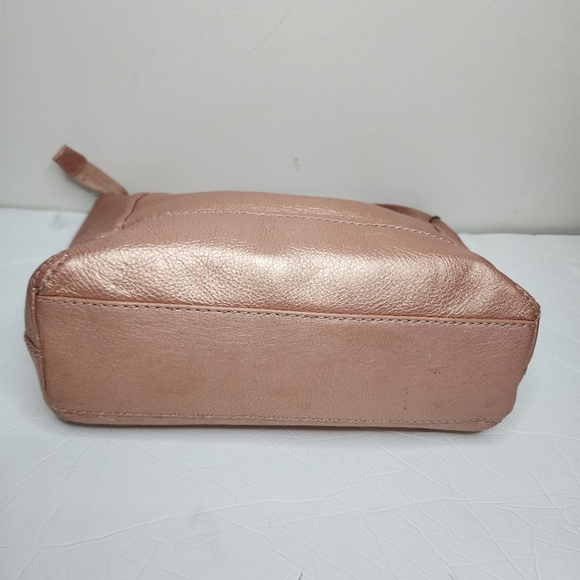 The SAK Pink Label Blush Pebble Leather Fringe Shoulder Bag. - Picture 7 of 10